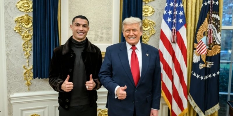 ทรัมป์มอบของขวัญให้โรนัลโด สร้างแรงกระเพื่อมโลกกีฬา 3 แฮชแท็ก #TrumpGivesRonaldoKey ติดอันดับ 1 เทรนด์โลก.